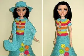 「针织作品」芭比娃娃的美丽服饰图片