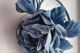 牛仔裤真的不能扔，用牛仔布做花朵，你根本想象不到！它有多美图片