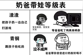 对号入座：爸爸带娃等级表，看看你家老公是“王者”还是“渣渣”图片