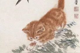 他画猫特“萌”，那毛发就像是一根根长出来的一样毛茸茸的可爱图片