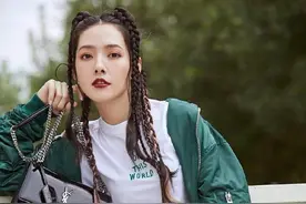 郭碧婷这次剪对发型了，齐耳短发扎半丸子头，优雅女人变邻家姐姐图片