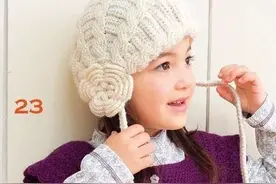 「钩编图解」女娃的海螺纹理帽子，只能明年戴了！图片