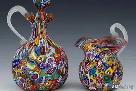 意大利保密得险些失传的千花玻璃，玻璃花是怎么进入玻璃里的？图片