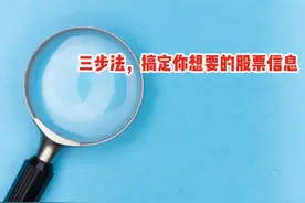 三步法，搞定你想要的股票信息图片