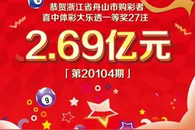 投入81元中2.69亿元巨奖，不符合购彩习惯的单式高倍倍投屡屡催生亿元奖图片