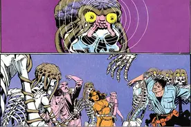 街机游戏《恐龙快打》最离奇的漫画剧情，杰克被怪物注射了寄生体图片