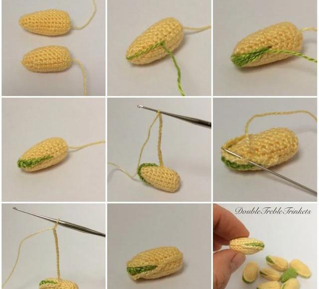 原来蔬菜水果也能钩得如此逼真,以后有零线就这样用!手工编织