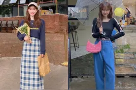 韩系早秋穿搭，简单好学，毫不费力让你变身韩剧女主角图片