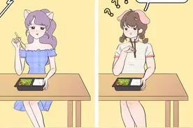 “胖女孩与孕妇，只差一条碎花裙”（漫画）图片