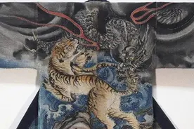 江户时代精美消防员制服的内衬欣赏图片