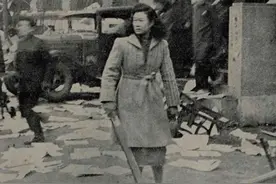 民国老照片：上海舞女疯狂打砸，让国民党大出洋相图片