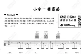 张震岳《小宇》吉他谱 南音吉他小屋图片