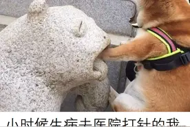梗图合集：小时候生病去医院打针的我图片