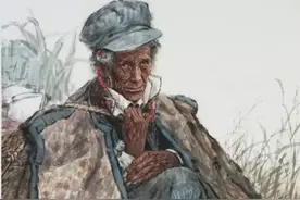 画人物画最难的就是人的表情，他的画正好抓住了这个点图片