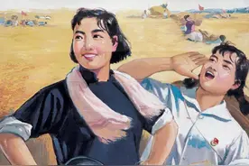 新中国年画宣传画精选，比劳动热情，比生产干劲，欢天喜地庆丰收图片