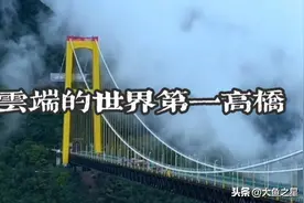世界第一高桥，塔顶与谷底高差650米，相当于240层楼高度！图片