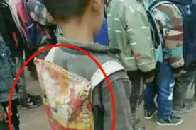 俩穷家庭给娃“自制书包”，一个自卑一个自信，穷和敷衍是两回事图片