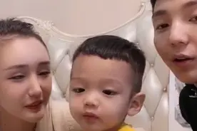高迪大美婚后首次带儿子直播，网友直呼：孩子这么大了吗？图片