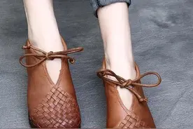 入秋别穿凉鞋了，手工打造真皮森女鞋，妈妈穿减龄优雅与美丽图片