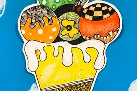 创意线描课程：我最爱吃的冰淇淋，这个暑假少不了！图片