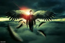 一对儿基情满满的天使与恶魔图片