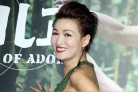 51岁李蕙敏  绿色礼服长裙 保养得好图片