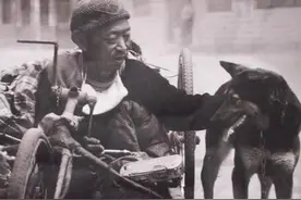 忠爱无言：活12年拉车11年，一只忠狗终生与残疾主人相依相伴图片