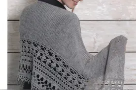 一组披肩，钩针钩编，灰色、红色和淡黄色，花样漂亮，各有韵味图片