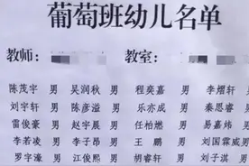 幼儿园“名单”走红，网友调侃：重名率高的名字都在这张名单里了图片