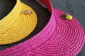 「钩编图解」空顶遮阳帽编织图图片