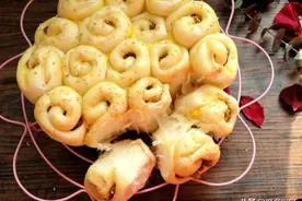电饭锅做面包，无油低糖，一次发酵，不会揉面都能做，太简单了图片