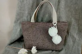 田园风粗麻手提包教程，特别适合森系风格的穿搭，女生们收藏了图片