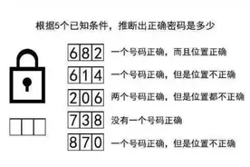 图中锁的密码是多少？谁能找出答案，一定是高手图片