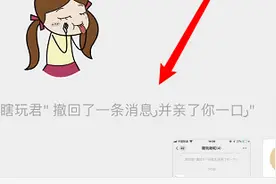 微信撤回一条消息，并亲了你一下图片