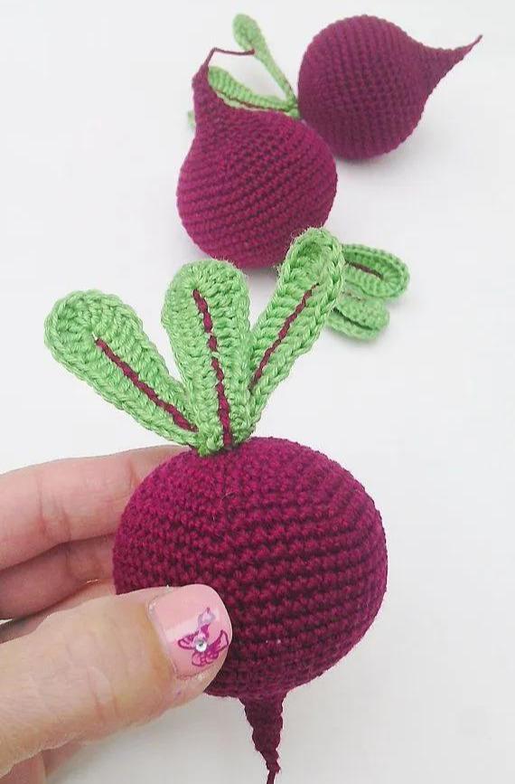 原来蔬菜水果也能钩得如此逼真,以后有零线就这样用!手工编织