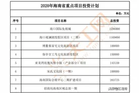 总投资3772亿，海南省2020年重点工程项目清单（共105个）图片