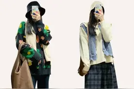 文艺女孩的秋冬搭配，复古减龄又舒心，不止于温暖，休闲随性图片