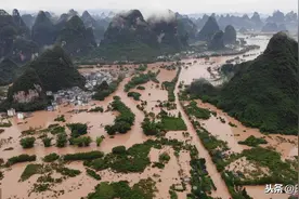 暴雨过后阳朔成为汪洋图片