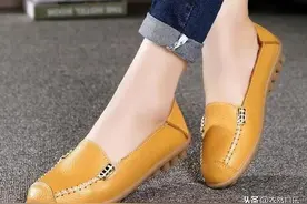 春季真皮休闲妈妈鞋, 高雅时尚简约大方，轻盈不累脚。图片