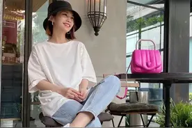 杨丞琳换新发型，利落短发配“老汉衫”时髦有型，结婚后衣品升级图片