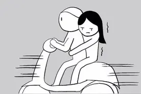 《搞笑漫画》大街上碰到前女友图片