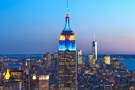 帝国大厦是美国纽约的地标建筑物之一，纽约市的旅游景点之一图片