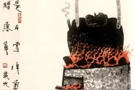他画的大写意花鸟画，有些素描黑白灰的味道，你看出来了吗？图片