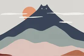 极简主义风景插画：猫的星球，充满奇思妙想会让你微笑的作品图片