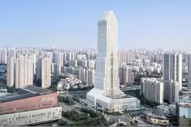 长江传媒大厦，以“人”字形为设计理念的地标性建筑图片