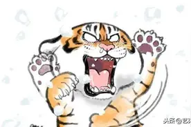 他把老虎画成“肉球”，引45万粉丝围观，网友：这是橘猫图片