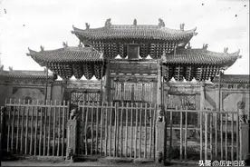 1907年山西大同建筑老照片，大同九龙壁、药王庙、观音堂图片