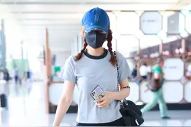 元气满满少女感！吴昕扎起双马尾辩头戴蓝色帽子，元气满满超可爱图片