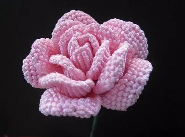 结绳书签一束花,乃至一个花盆都能用一根绳子编织,高手啊,顶礼膜拜