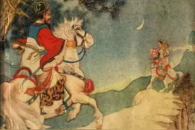 萧何月下追韩信-朝花美术出版社1956 林雪岩 绘怀旧连环画图片